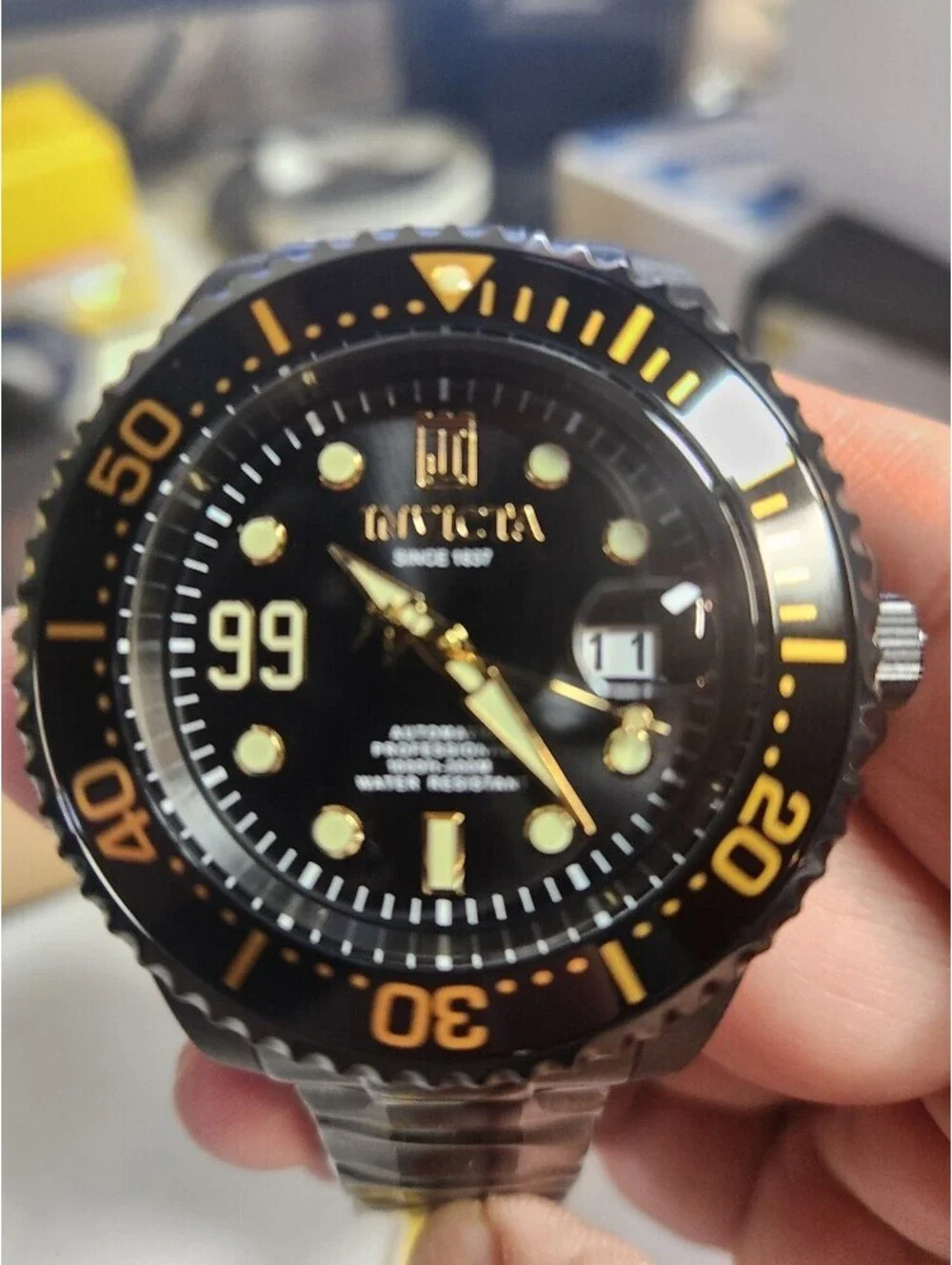 Invicta JT Automatic Black Tone Case Black Metal Dial Black Band, 47mm (51311)